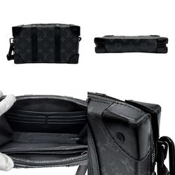 Louis Vuitton LOUIS VUITTON Shoulder Bag Wallet Body Monogram Eclipse Soft Trunk Black Men's M69838 z0877