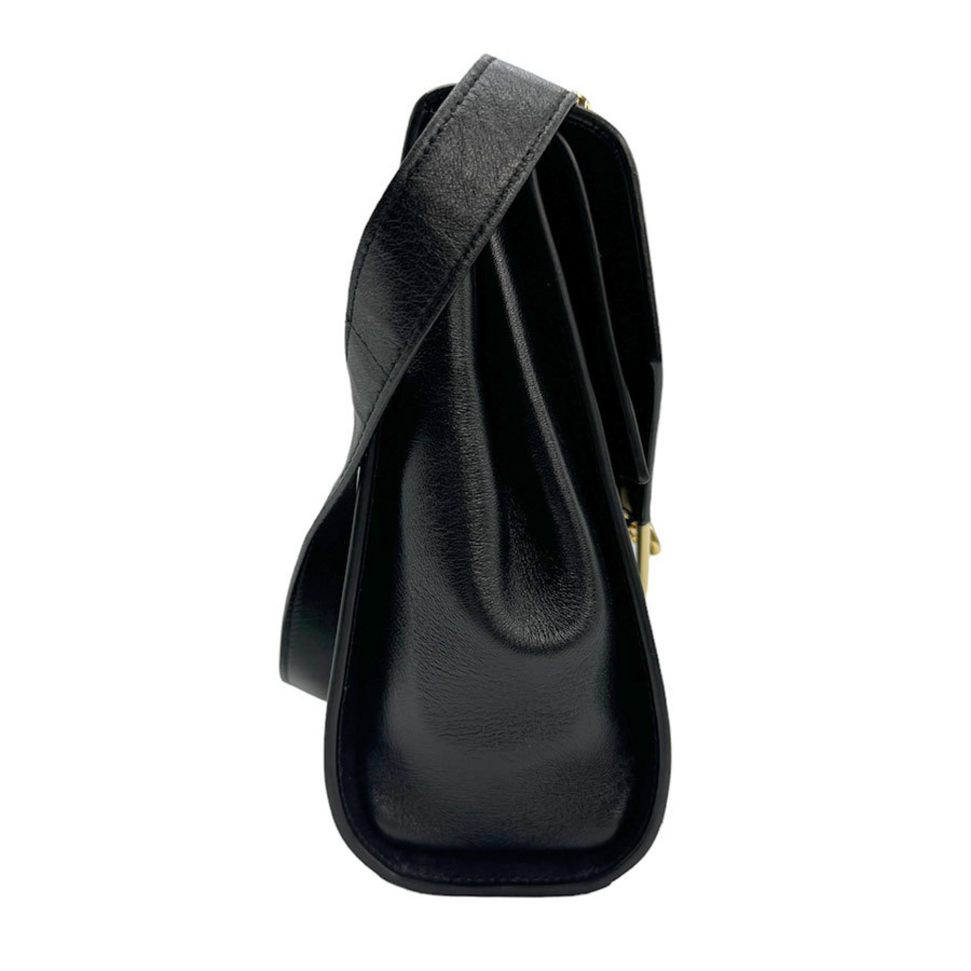 BOTTEGA VENETA Shoulder Bag The Clip Leather Black Women's z0897