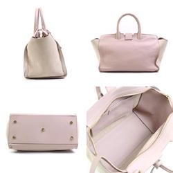 Saint Laurent SAINT LAURENT Handbag Shoulder Bag Downtown Cabas Leather Suede Pink Gold Women's e58643f