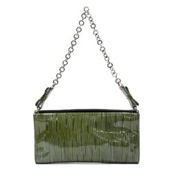 Salvatore Ferragamo Shoulder Bag Vara Patent Leather Moss Green Bronze Women's e58642f
