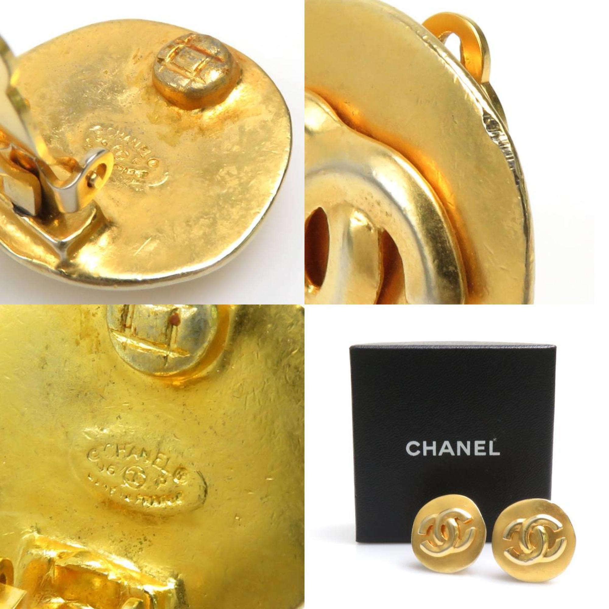 CHANEL Coco Mark Metal Gold Earrings for Women e58653a
