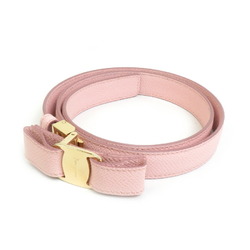 Salvatore Ferragamo Vara Ribbon Leather Belt Pink Women's 55661f