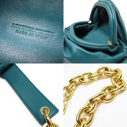 BOTTEGA VENETA Body Bag The Chain Pouch Leather Metal Green Gold Women's w0273a