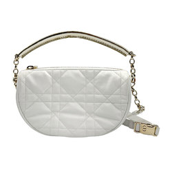 Christian Dior Shoulder Bag Leather White Women's z1062