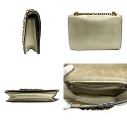 Christian Dior Shoulder Bag J'A DIOR Leather Metal Gold Women's z1069