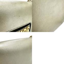 Christian Dior Shoulder Bag J'A DIOR Leather Metal Gold Women's z1069
