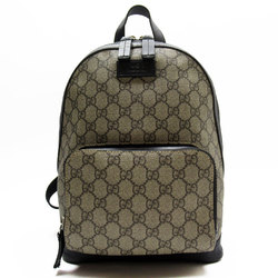 GUCCI Backpack GG Supreme Leather Canvas Beige Brown Black Women's 429020 w0324g