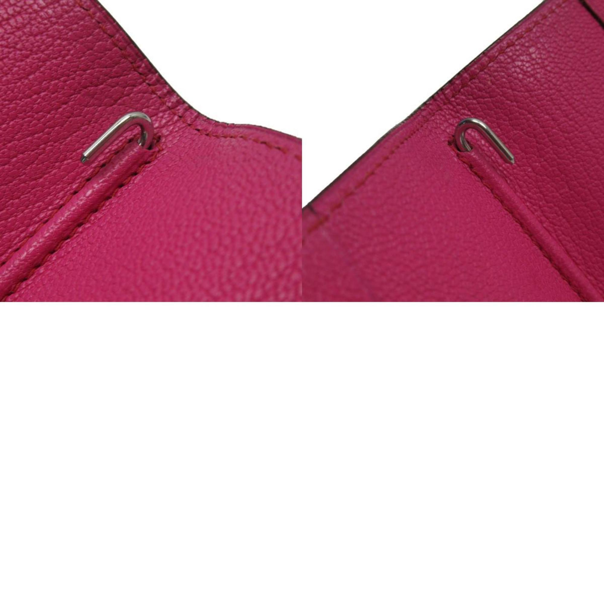 Hermes HERMES Notebook Cover Leather Greige Magenta Women's w0350a
