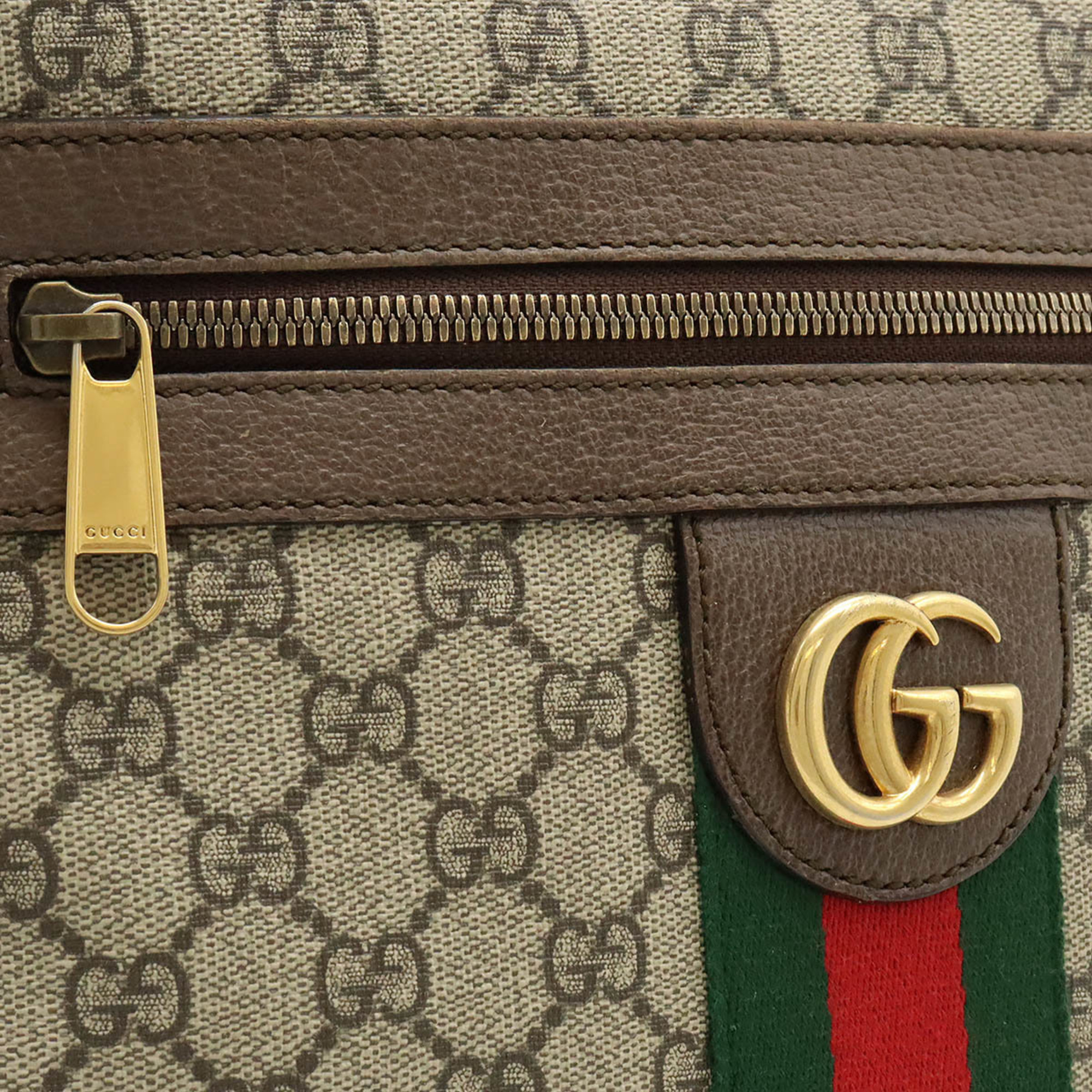 GUCCI Ophidia GG Supreme Shoulder Bag PVC Leather Khaki Beige Dark Brown Green Red 547934