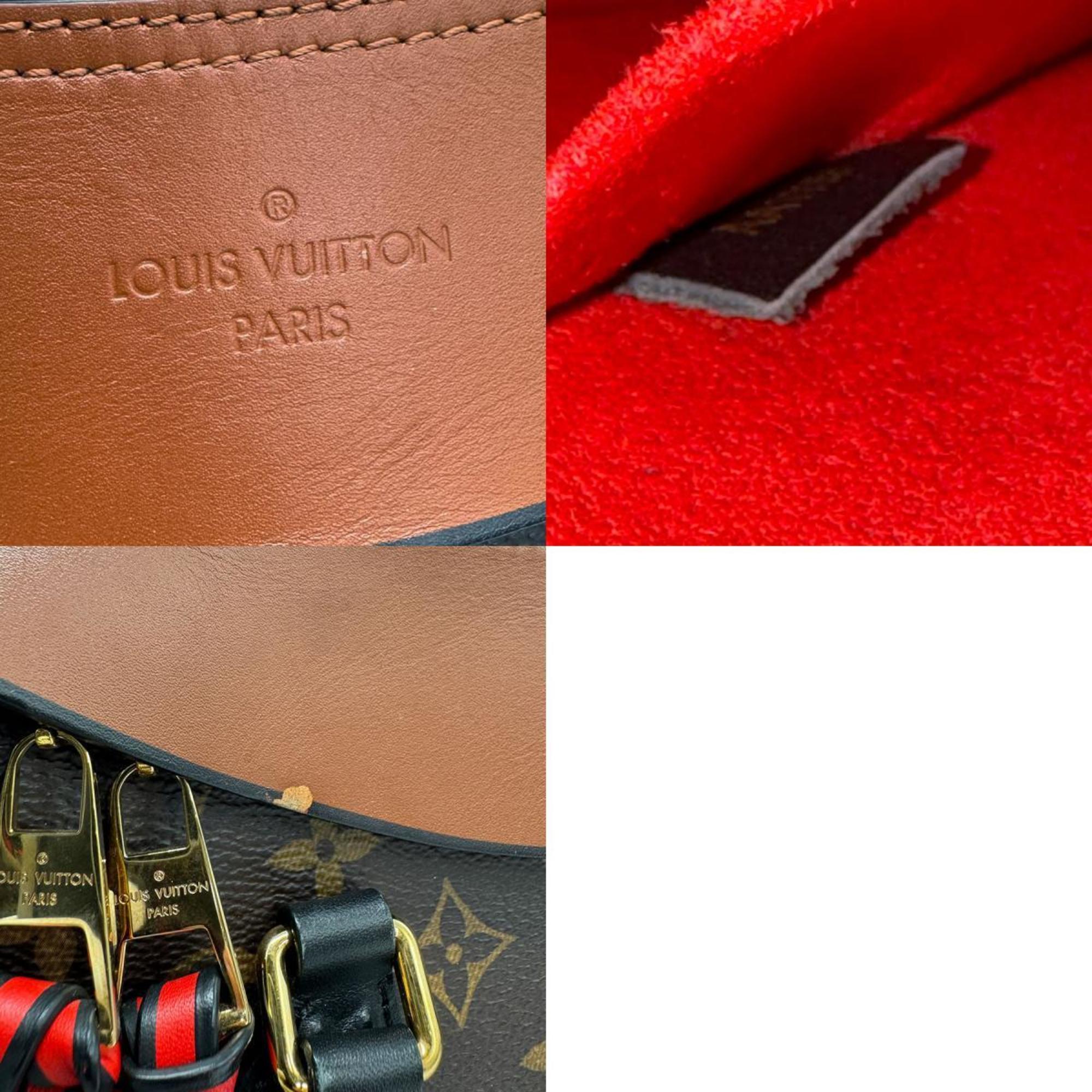 Louis Vuitton LOUIS VUITTON Handbag Shoulder Bag Monogram Tuileries Tote Canvas Leather Brown Black Gold Women's M41456 z1049