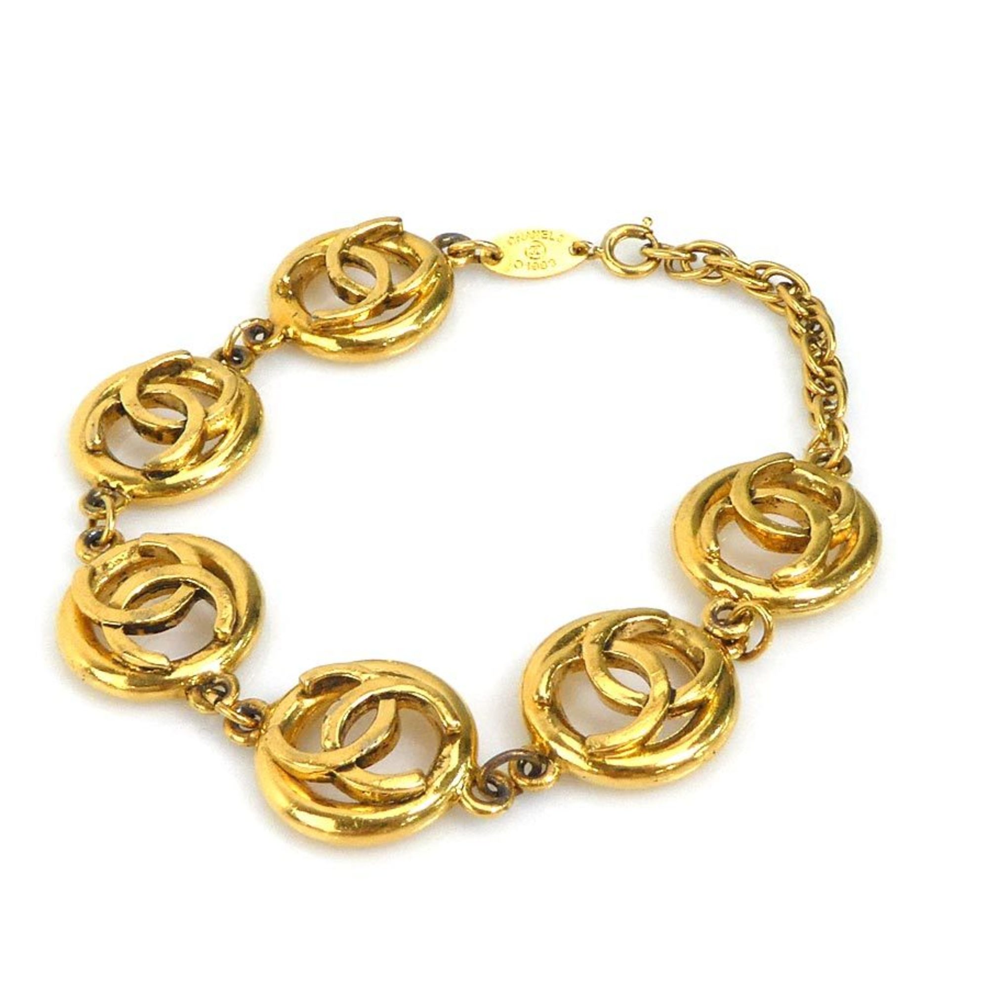 CHANEL Coco Mark Metal Gold Bracelet for Women e58639j