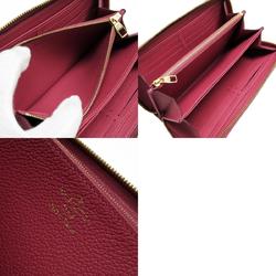 Louis Vuitton LOUIS VUITTON Round Long Wallet Monogram Empreinte Zippy Dark Pink Gold Women's w0283a