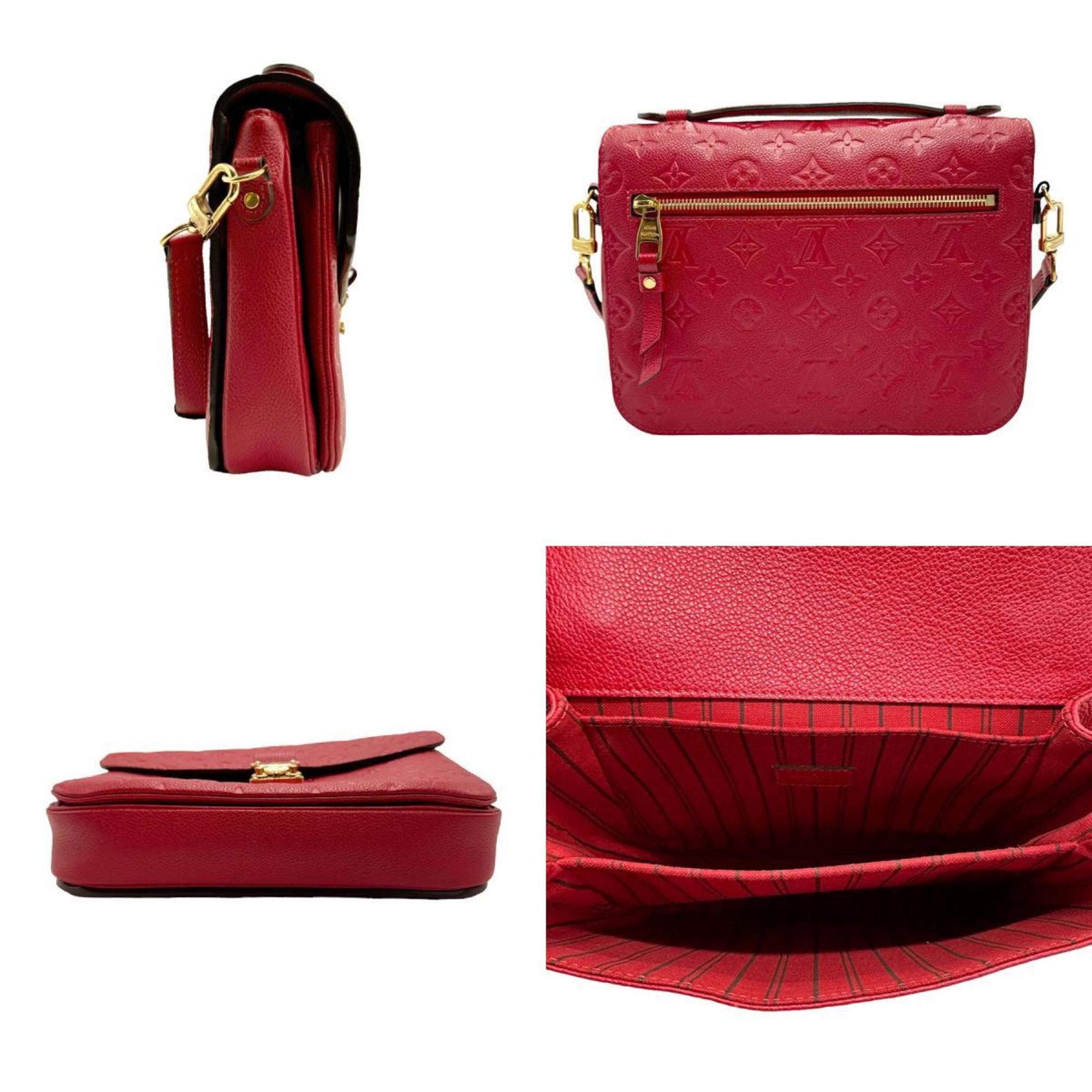 Louis Vuitton LOUIS VUITTON Shoulder Bag Handbag Monogram Empreinte Pochette Metis MM Red Women's M41488 z1063