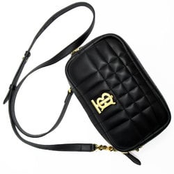 Burberry shoulder bag Lola leather black gold ladies w0329g