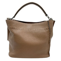 FENDI Shoulder Bag Handbag Selleria Leather Brown Women's z0900