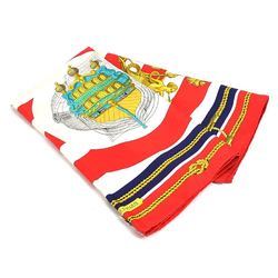 Hermes Scarf Carre 90 CHATEAUX DARRIERE Silk Red Multicolor Women's e58631a