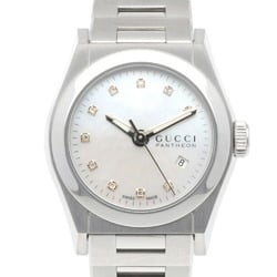 Gucci Watch Stainless Steel 115.5 Quartz Ladies GUCCI 10P Diamond Shell Dial
