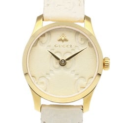Gucci G Timeless Watch GP 126.5 Quartz Ladies GUCCI GG Signature
