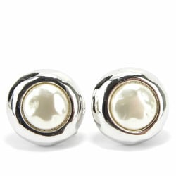 Givenchy Earrings Metal Silver Faux Pearl Women's