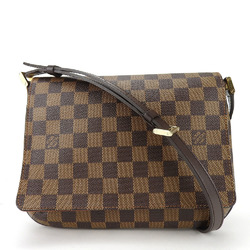 Louis Vuitton Shoulder Bag Musette Tango N51255 Damier Canvas Ebene Brown Short for Women LOUIS VUITTON