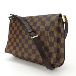 Louis Vuitton Shoulder Bag Musette Tango N51255 Damier Canvas Ebene Brown Short for Women LOUIS VUITTON