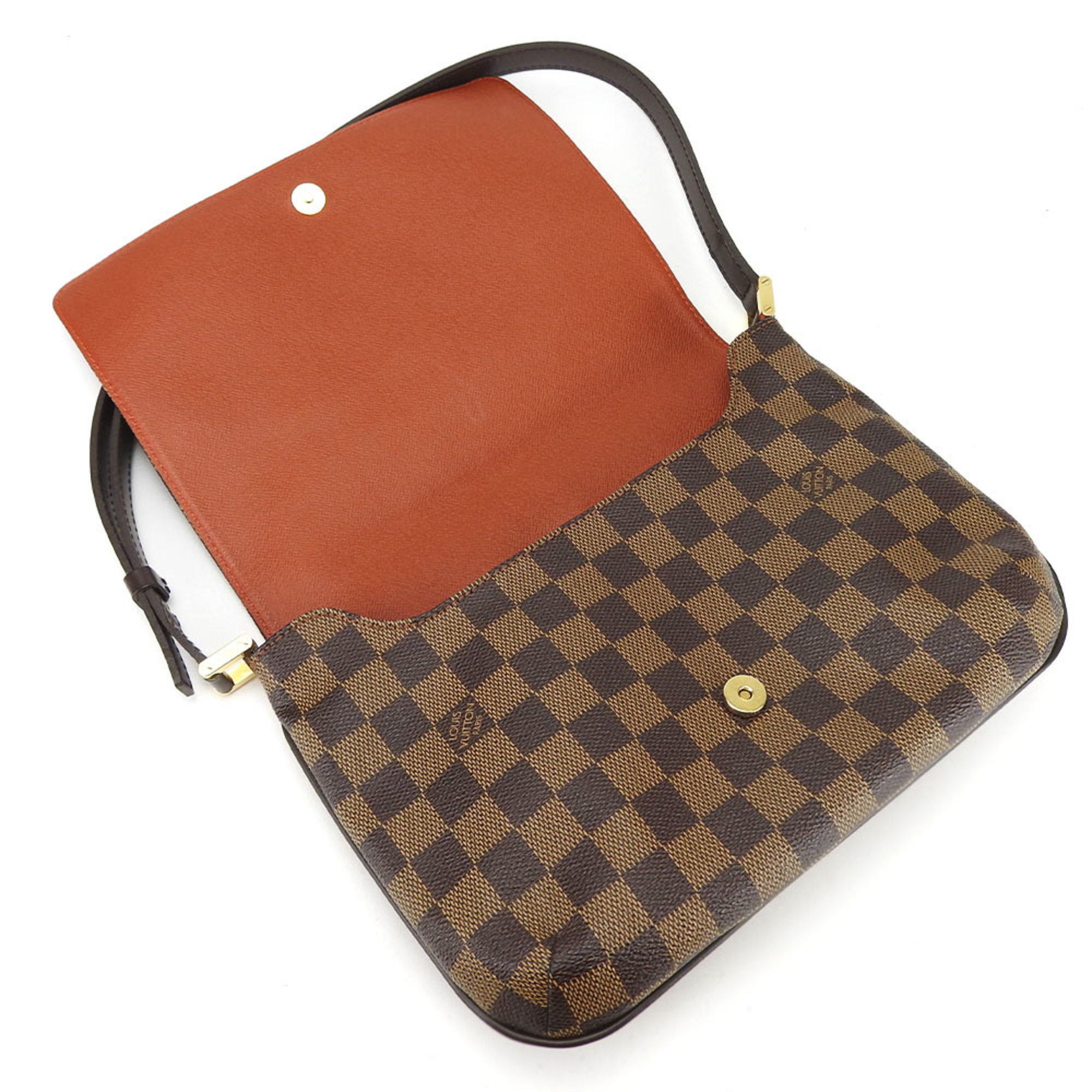 Louis Vuitton Shoulder Bag Musette Tango N51255 Damier Canvas Ebene Brown Short for Women LOUIS VUITTON