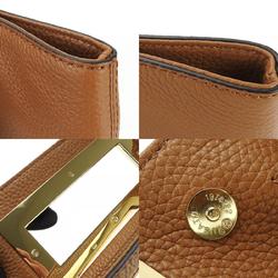 Michael Kors Clutch Bag 35T2GBKC2L Leather Camel Handbag Women's