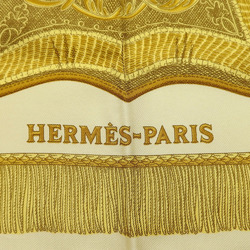 Hermes Carre 90 Scarf Silk Beige Multicolor Poste et Cavalerie Sabre Bag Women's HERMES