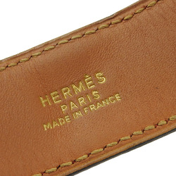 Hermes Bracelet Medor Epsom Metal Red Bangle for Women HERMES