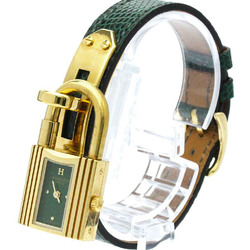 HERMES Kelly Watch Gold Plated Leather Quartz Ladies Watch BF572352
