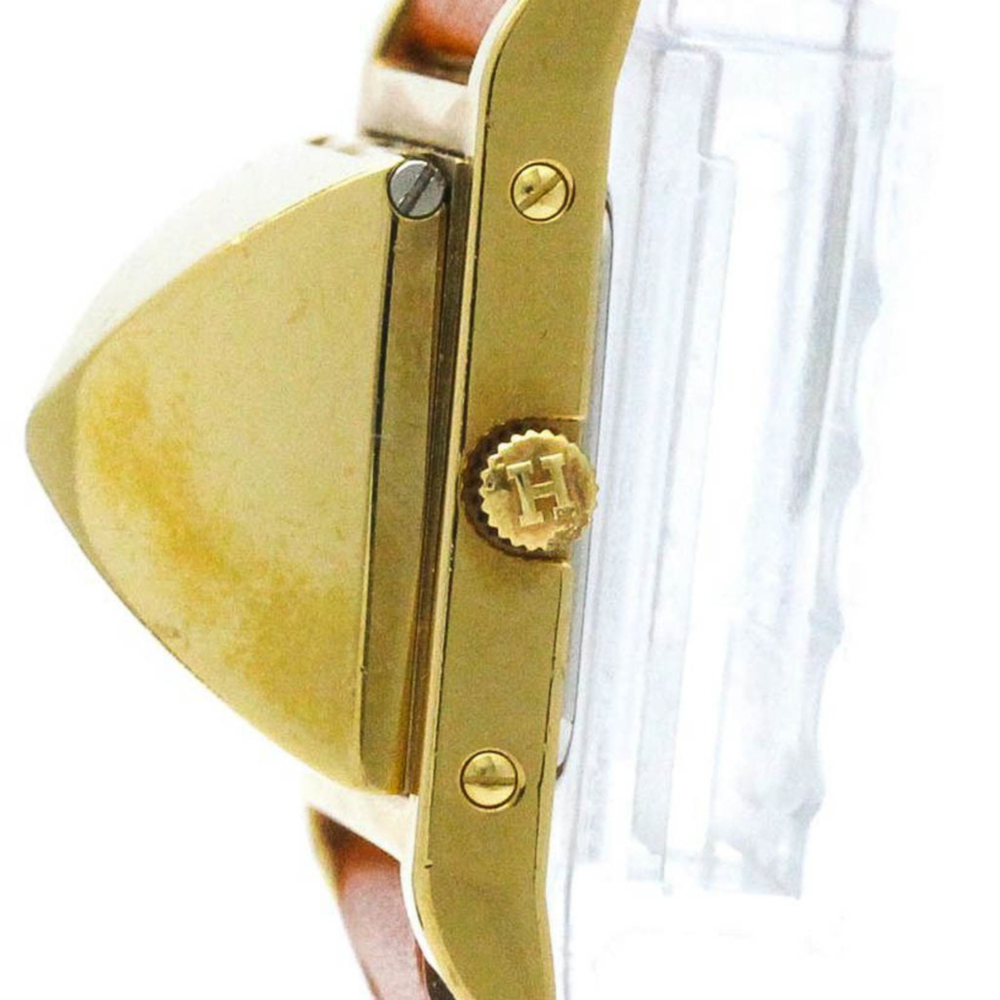 HERMES Medor Gold Plated Leather Quartz Ladies Watch BF572327