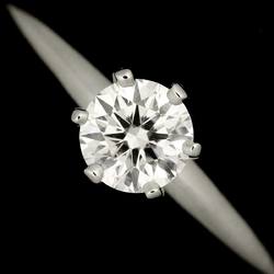 Tiffany & Co. Solitaire Diamond 0.34ct H IF EX Ring Pt Platinum