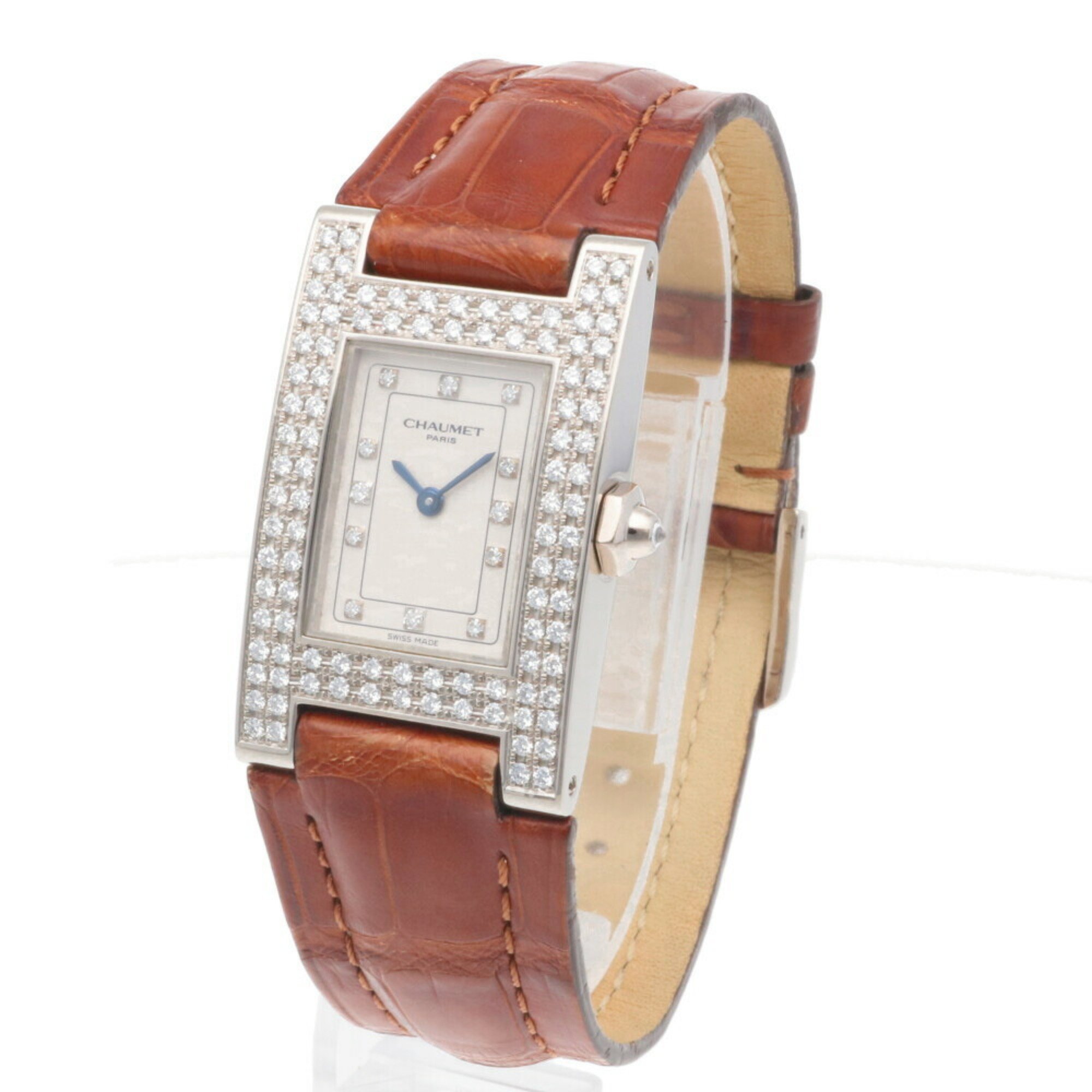 Chaumet Style de Watch 18K Quartz Ladies Bezel Diamond Index