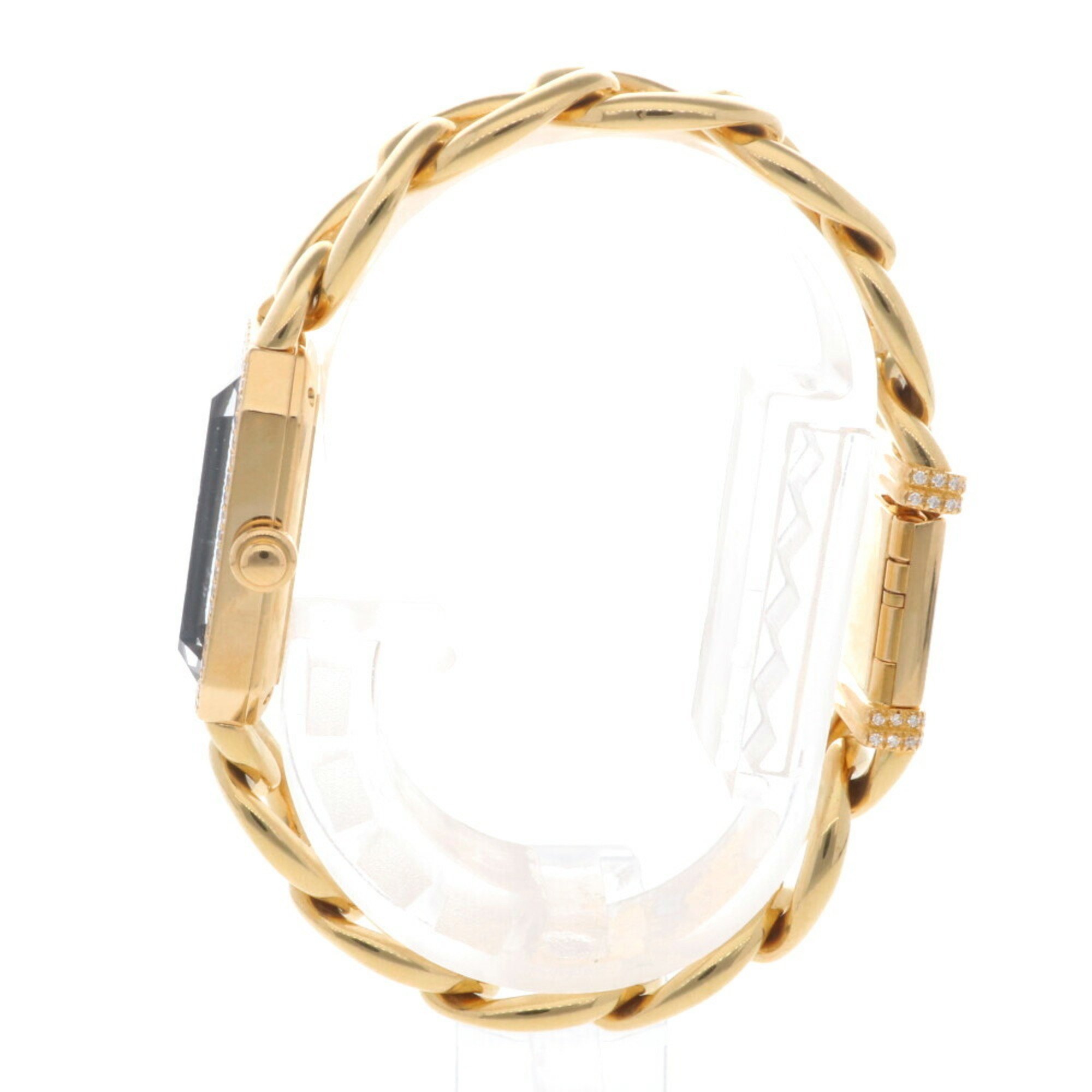 Chanel Premiere L Watch 18K Quartz Ladies CHANEL Diamond Bezel Chain Bracelet