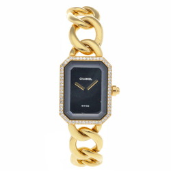 Chanel Premiere L Watch 18K Quartz Ladies CHANEL Diamond Bezel Chain Bracelet