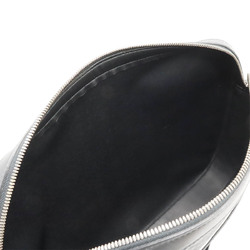 LOEWE Repeat Anagram Shoulder Bag, Embossed PVC Leather, Black