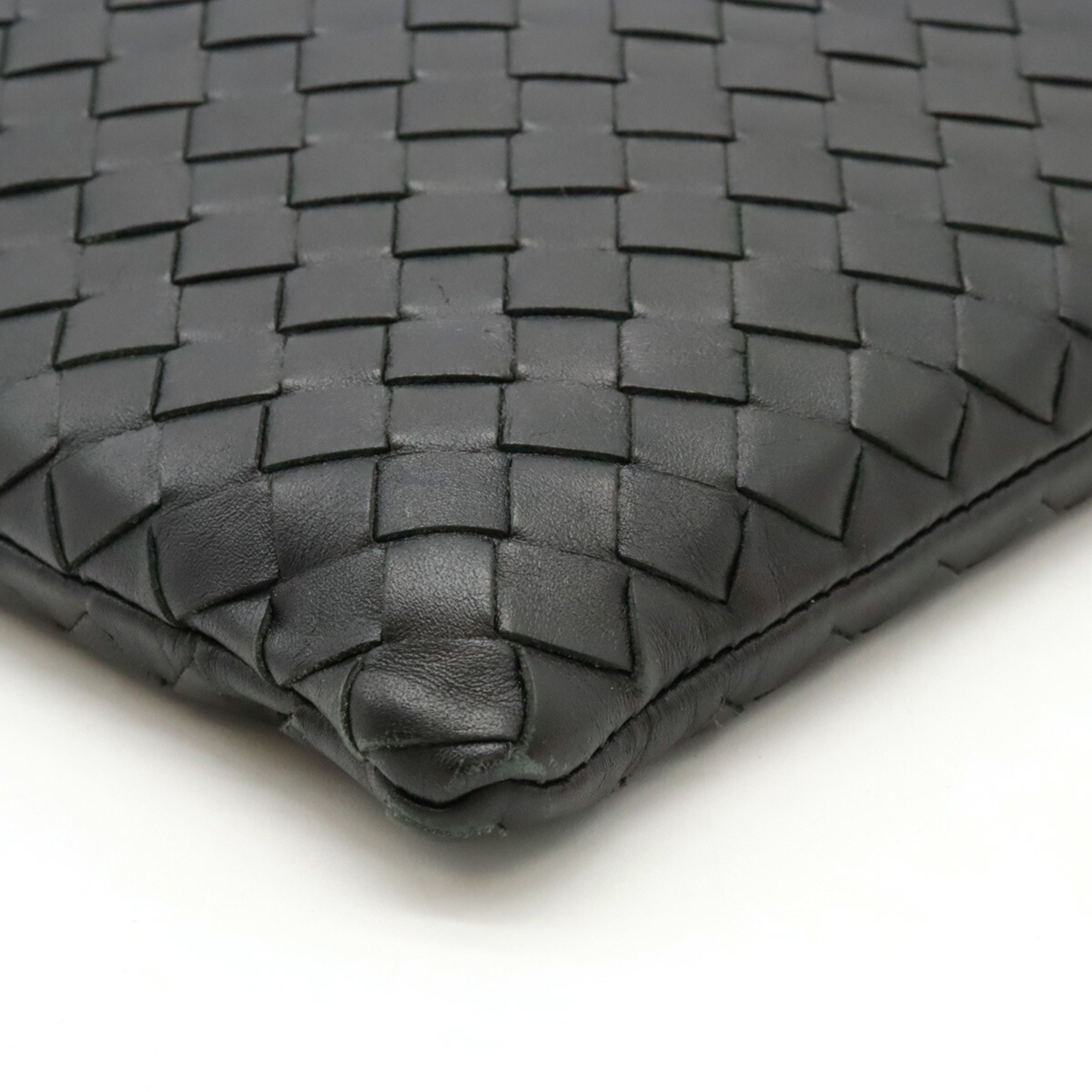 BOTTEGA VENETA Bottega Veneta Intrecciato Clutch Bag Second Leather Black 224052