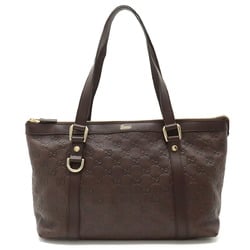 GUCCI Guccissima Tote Bag Shoulder Leather Dark Brown 141470