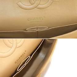 CHANEL Matelasse 25 Chain Shoulder Bag Caviar Skin Leather Beige A01112 Gold Hardware