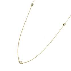 Tiffany & Co. By the Yard Diamond 3P Necklace 40cm K18 YG 750 The