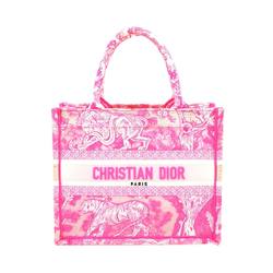 Christian Dior Book Tote Small Bag Canvas Pink White