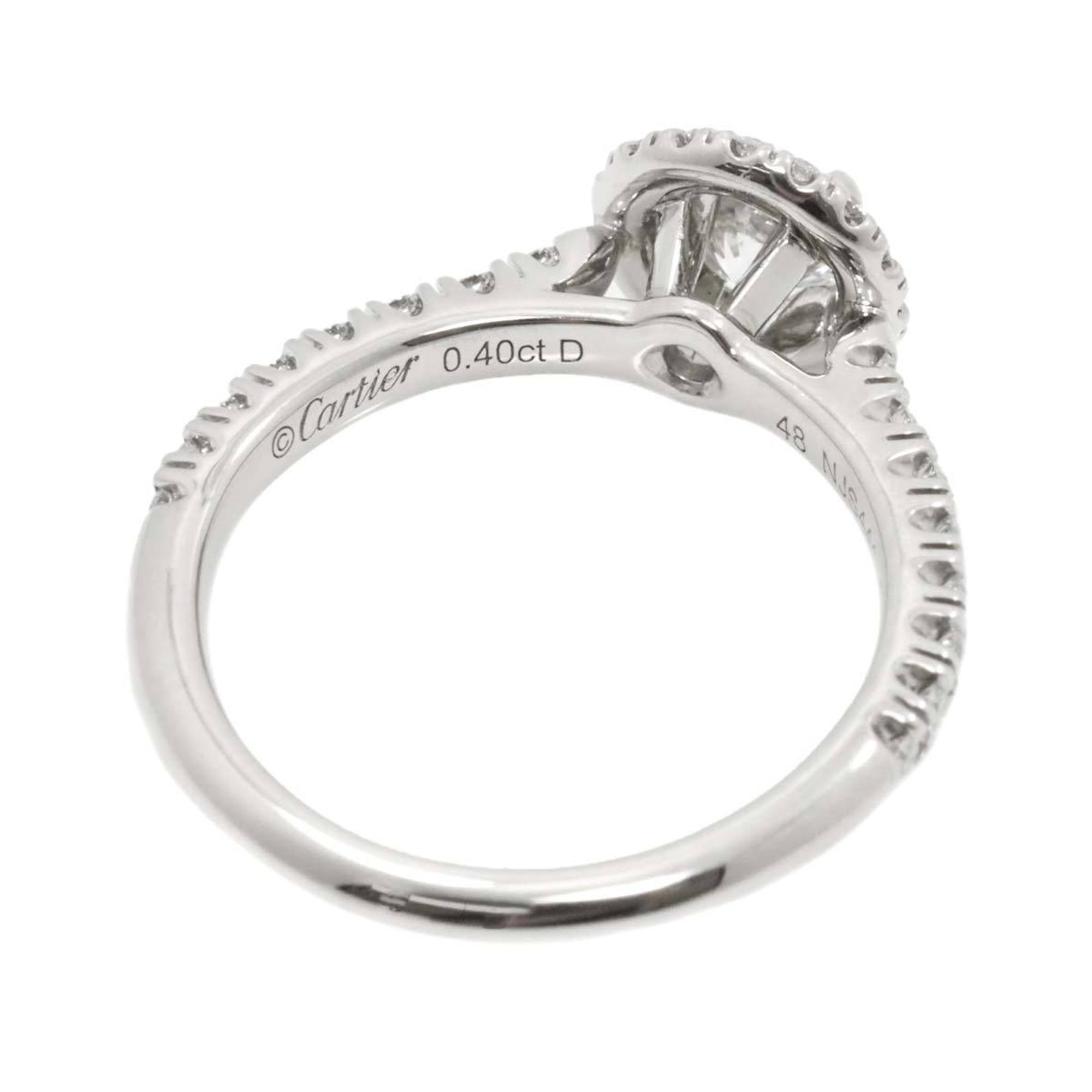 Cartier Destinee Ring Diamond 0.40ct G VVS2 EX #48 Pt Platinum DESTINEE