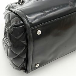 CHANEL Chanel Chain Bag Shoulder Patent Leather Black