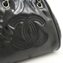 CHANEL Chanel Chain Bag Shoulder Patent Leather Black