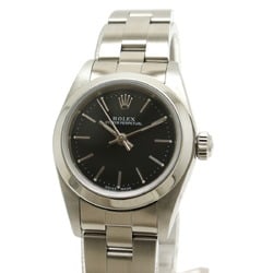 ROLEX Rolex Oyster Perpetual Black Dial SS Ladies Automatic Watch A Series 76080