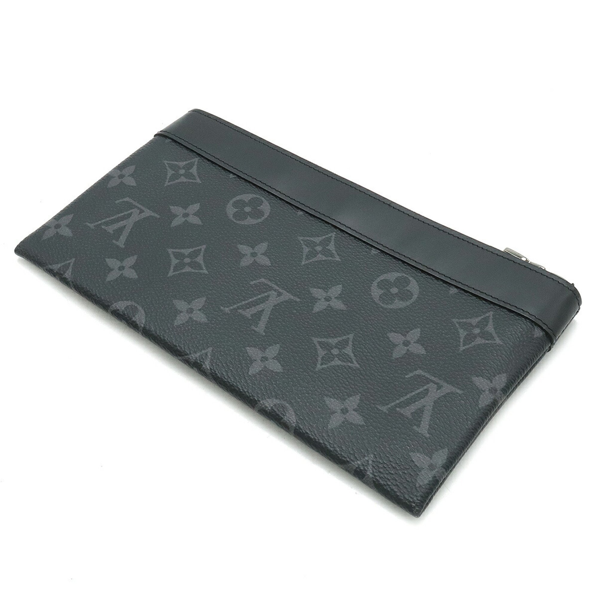 LOUIS VUITTON Louis Vuitton Monogram Eclipse Pochette Discovery PM Pouch Clutch Bag Black Gray M44323