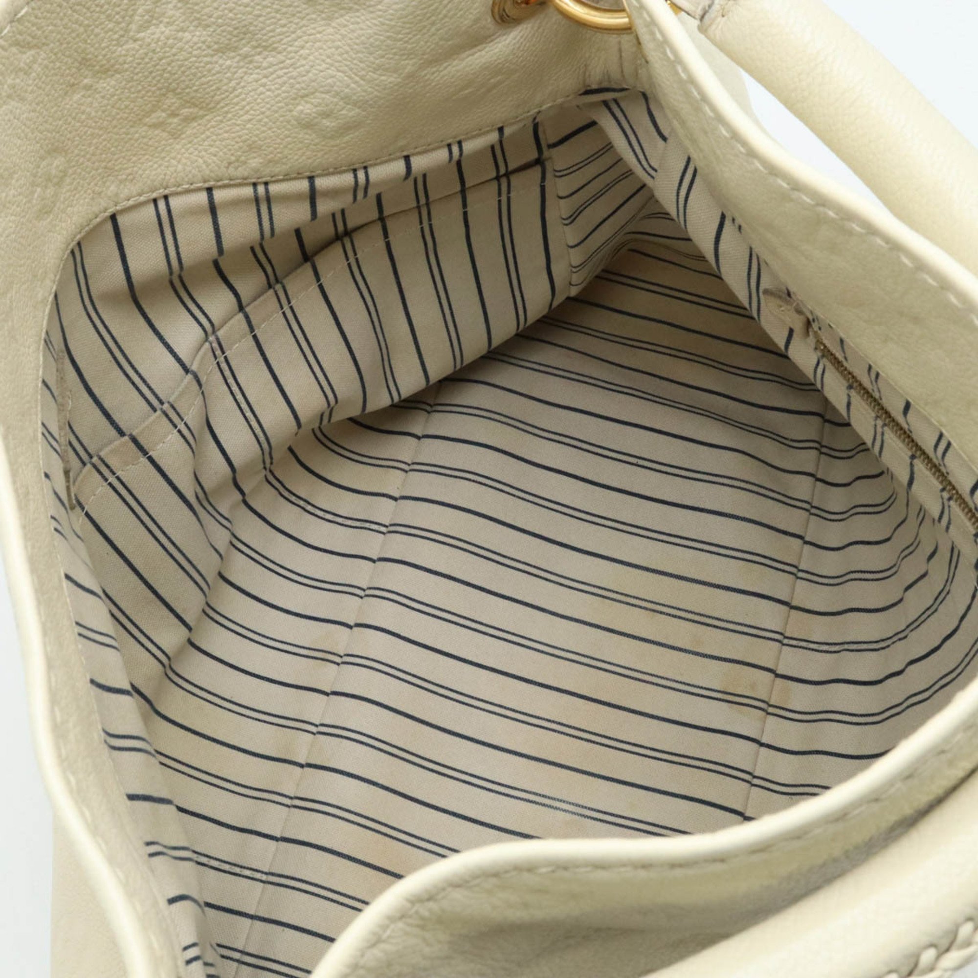 LOUIS VUITTON Louis Vuitton Monogram Empreinte Artsy MM Shoulder Bag Tote Leather Neige White M93449
