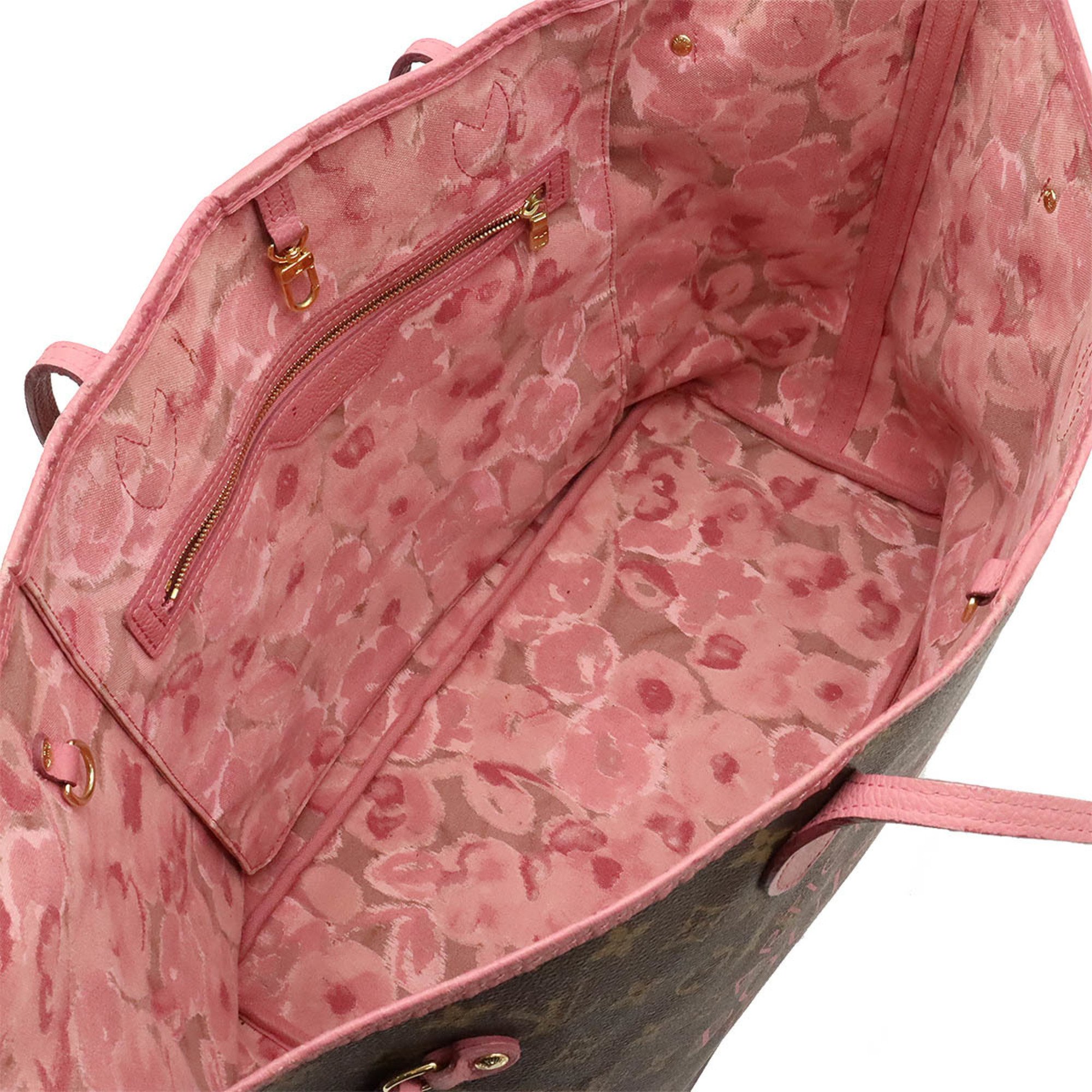 LOUIS VUITTON Louis Vuitton Monogram Ikat Flower Neverfull GM Tote Bag Shoulder Rose Velours M40939