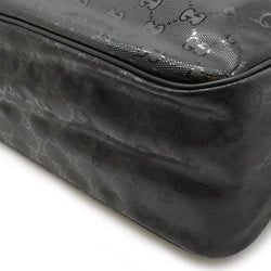 GUCCI GG Imprime Shoulder Bag PVC Leather Black 211107