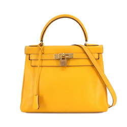 Hermes Kelly 28 2way hand shoulder bag, Cushvel Epson, yellow, 〇T engraved, inner stitching, gold hardware,